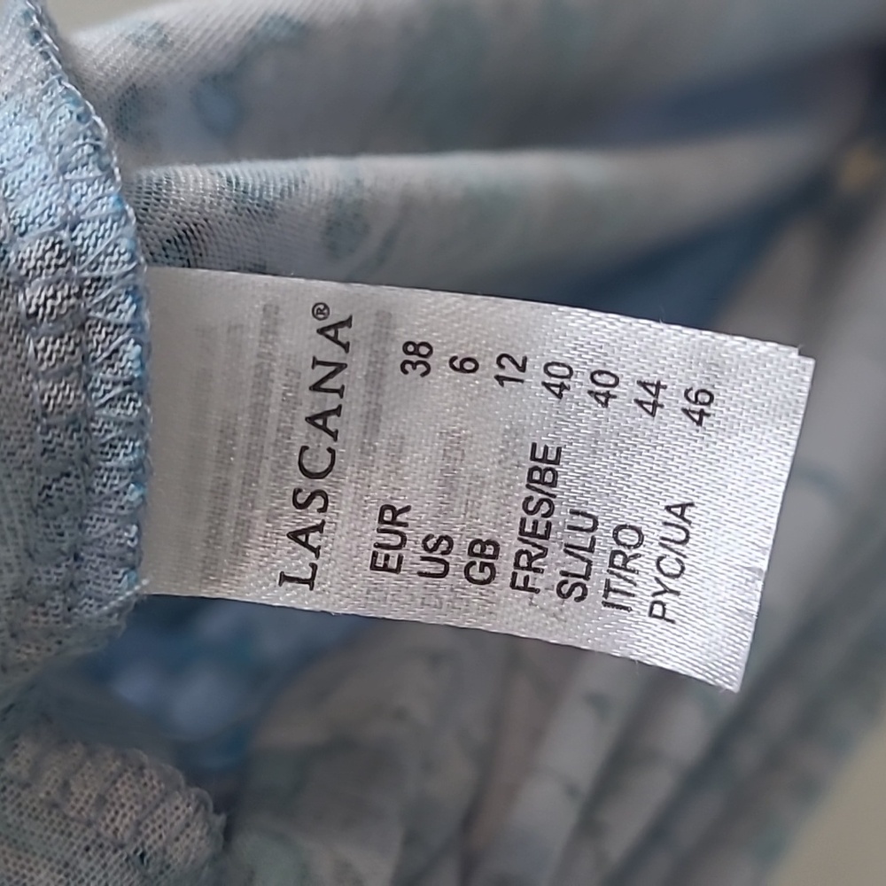 Lascana Blue Patterned Women's Dress Size 6 - Picture 10 of 12